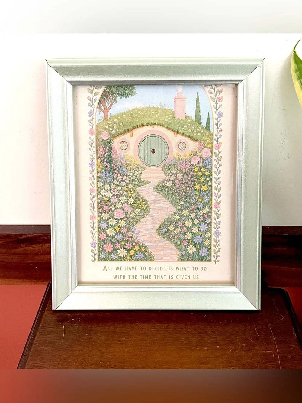 Decide What to Do with the Time That’s Given to Us Canvas Framed Art Print Vtg